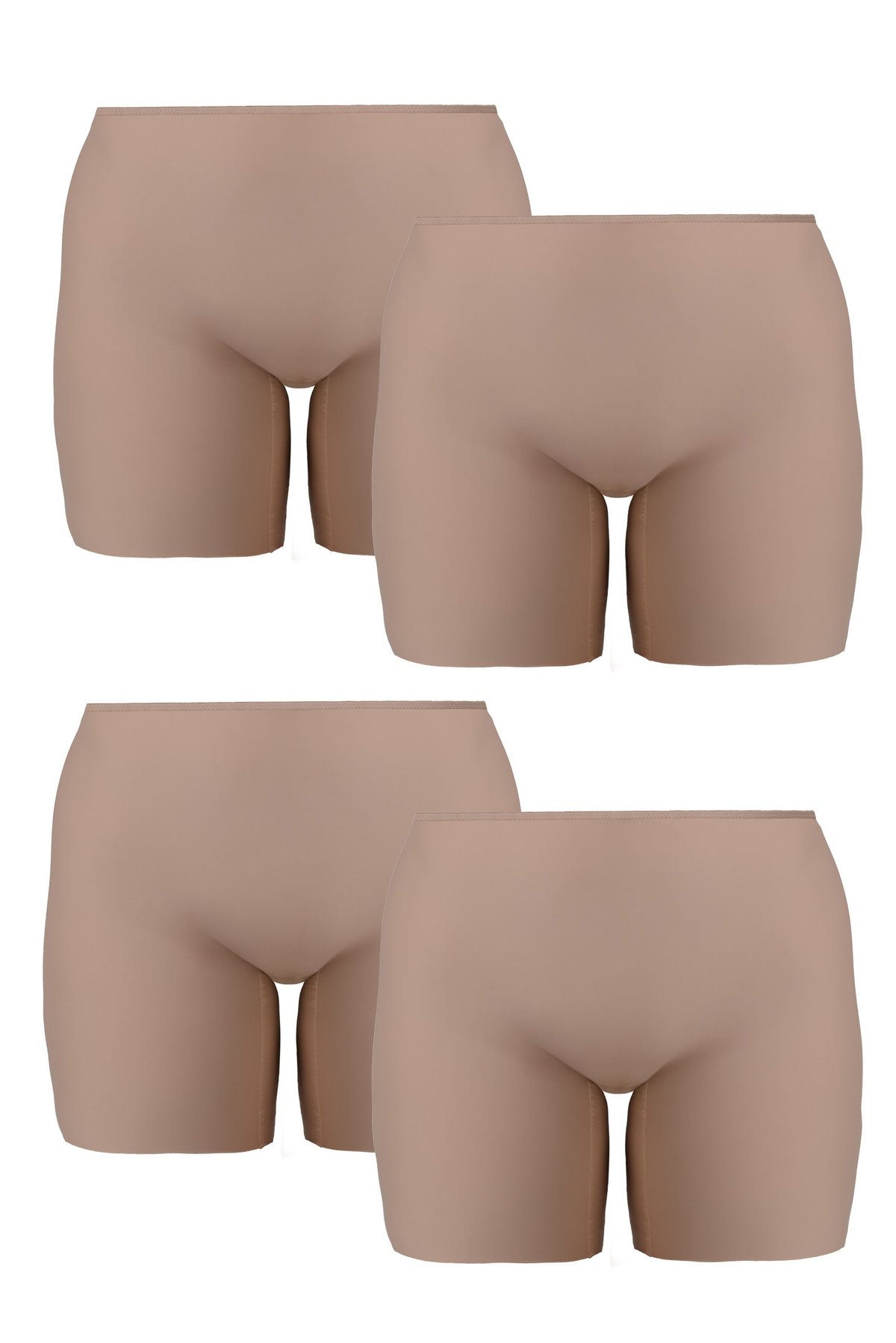 4-pack Cool Sensation panty with long legs taupe