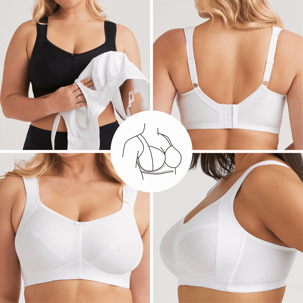 Cotton Divide in white with side support focus