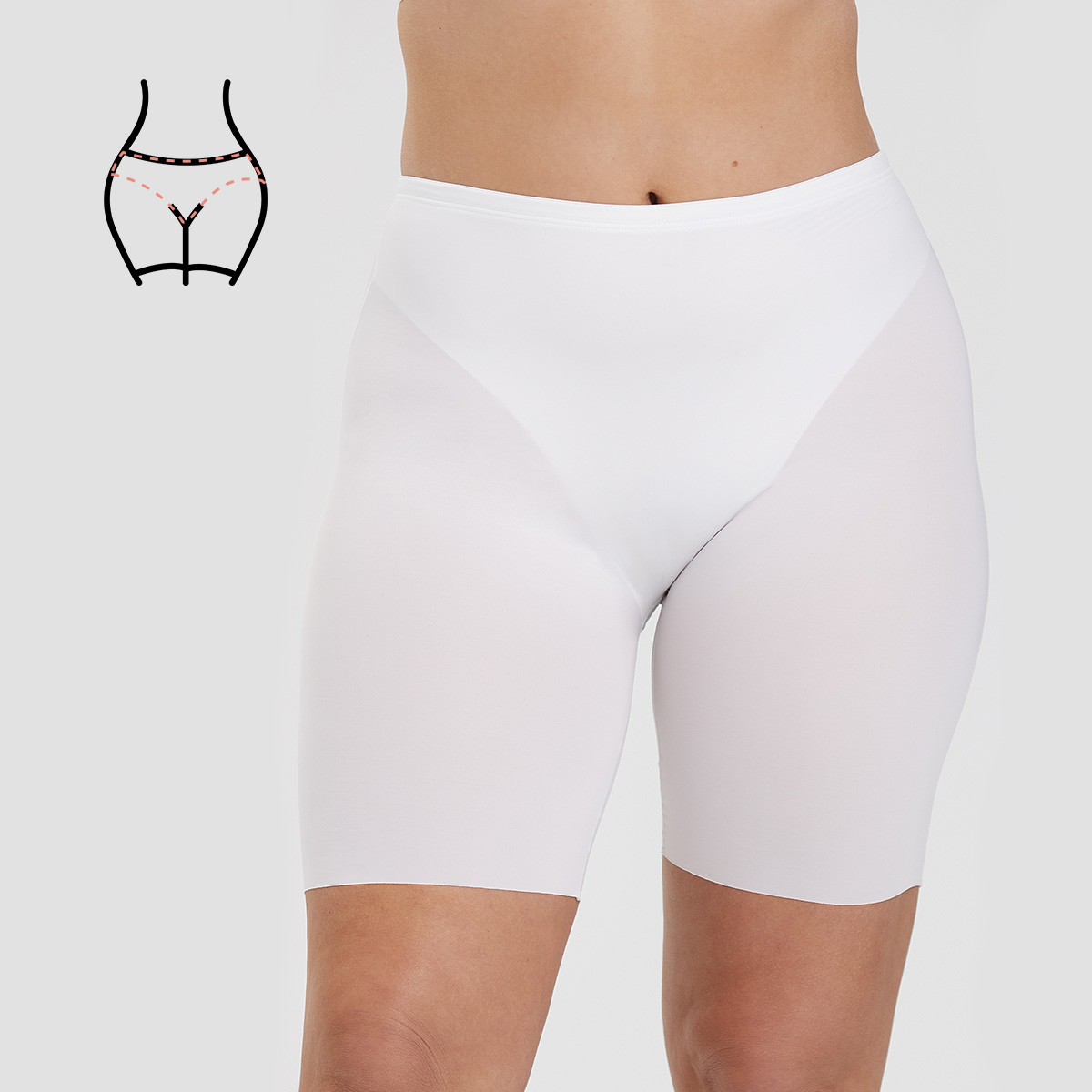 Cool Sensation Panty - Front Lined White