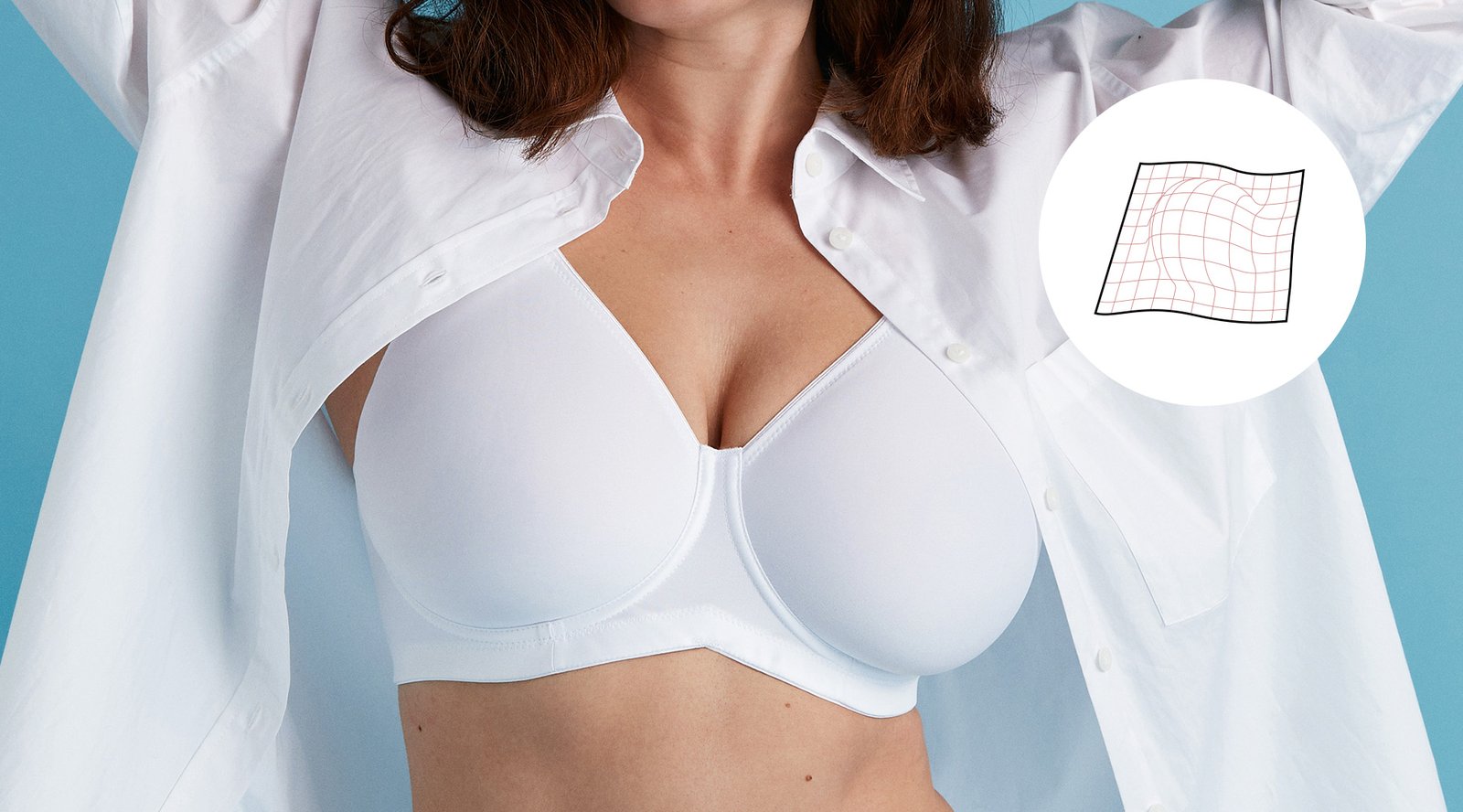 Stay Fresh underwired white moulded cups